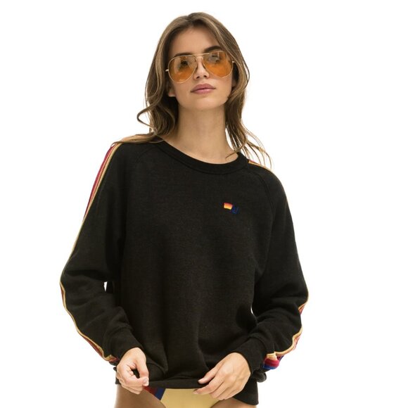 Aviator Nation Unisex Velour Sleeve Crewneck